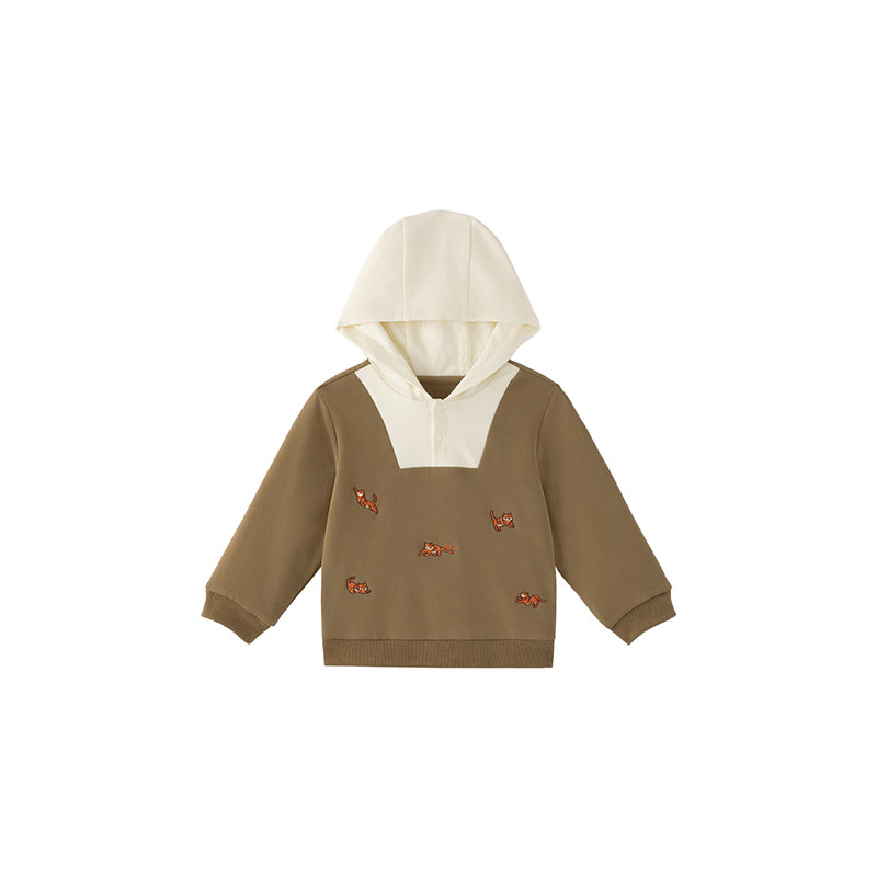 【商场同款】英氏儿童针织连帽卫衣春季男童套头衫春秋新款,淘宝优惠券,粉丝福利购,淘宝优惠卷