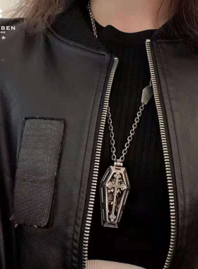 白木黑冰原创挚爱个性恐龙银吊坠