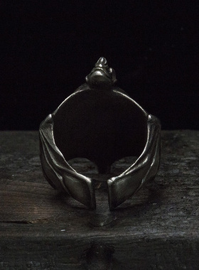 原创手工开口戒指潮男朋克暗黑