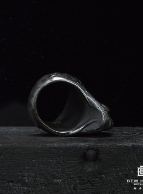 原创手工银饰戒指朋克