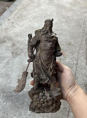 沉香木关二爷武财神横刀关公