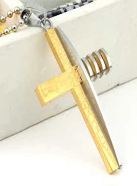 十字架项链男士潮嘻哈日系男生吊坠毛衣链配饰链子轻奢小众设计感