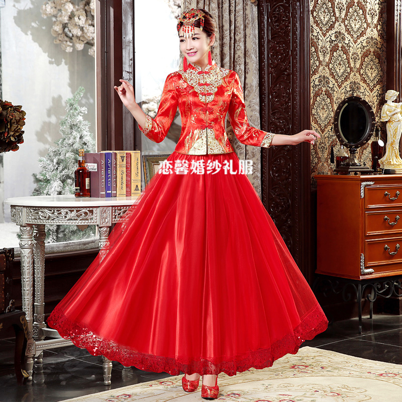 2018春夏季婚礼礼服敬酒服短款长款中式复古