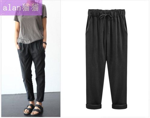 women pants plus size trouser colours elastic summer clothes-图2