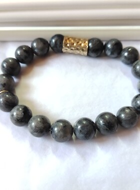 女石头串珠无镶嵌欧美质感哑金色