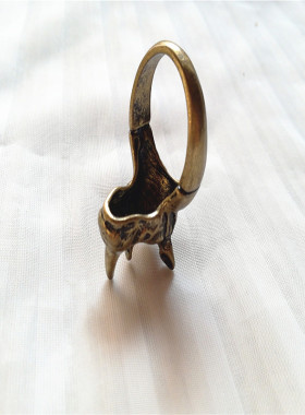 夸张复古质感金属街拍饰品戒指