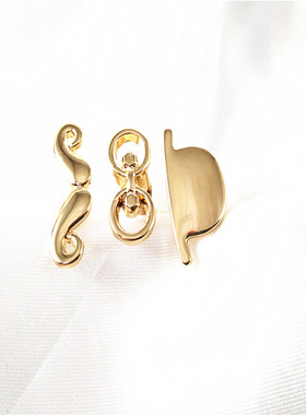 夸张眼镜时尚风百搭质感金色戒指