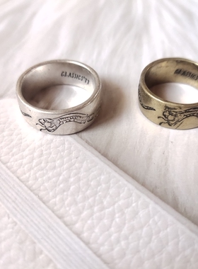 复古做旧戒指指环欧美时尚百搭潮女简约金属夸张蛇纹尺寸偏大g17