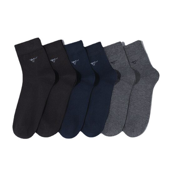 Seven Wolf Breathable Sweat-absorbing Men's Combed Cotton Socks