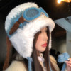 Tan Jianci same style glasses flying hat women winter