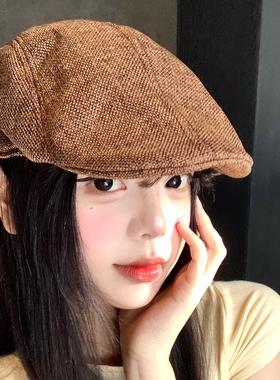 复古咖色前进帽女春夏季2026新款