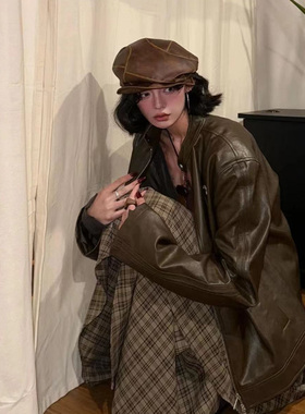 时髦翻檐废土风贝雷帽美拉德英伦