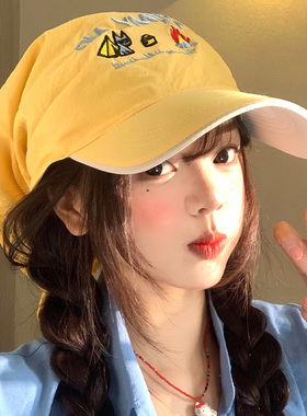 卡通刺绣头巾帽子女美式嘻哈小众