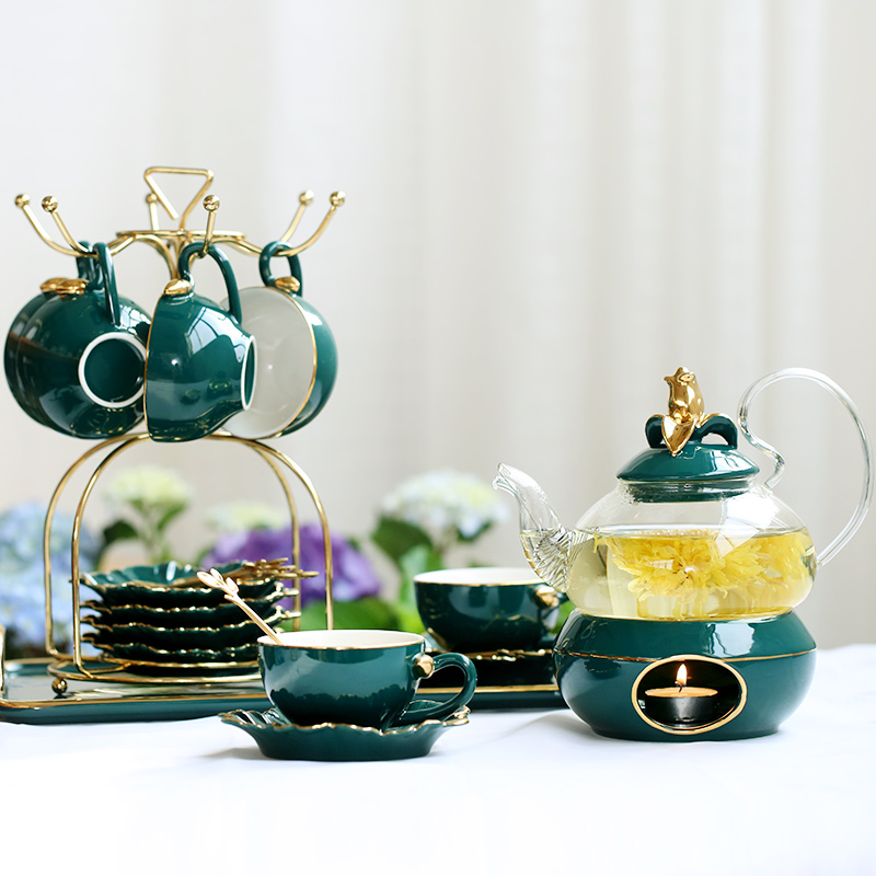 那些时光欧式奢华茶具英式茶壶下午茶杯碟套装蜡烛加热花茶壶整套