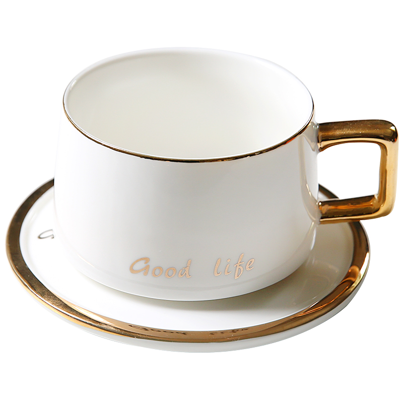 高档金边ins咖啡杯碟套装 欧式茶杯英式下午茶茶具陶瓷可定制茶杯 - 图3