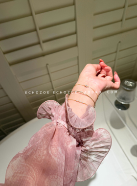 ECHOZOE“若隐若现的氛围感”s925银美女网红手链细圈不掉色简约