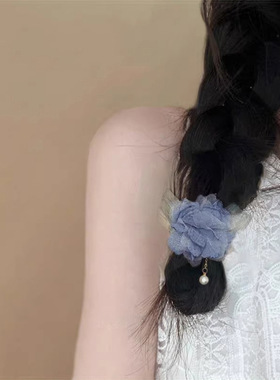 浪漫在春天玫瑰花发圈甜美扎马尾气质头绳ins小清新百搭发绳发饰