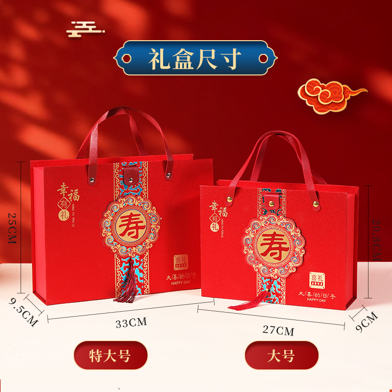 特大号寿宴回礼伴手礼老人祝寿过寿喜糖礼包60岁7080岁生日做寿 - 图3