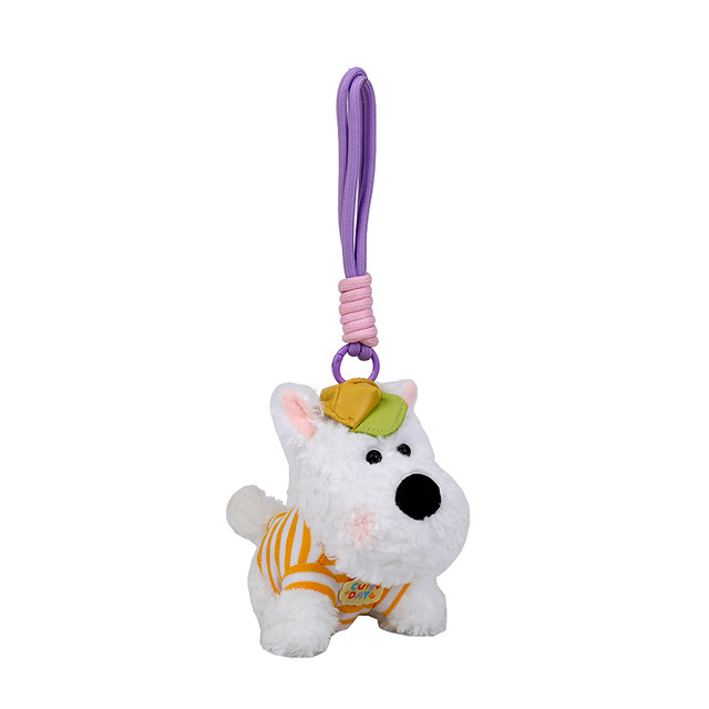 Cute West Highland plush pendant bag hanging decoration