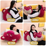 Розовый клубничный медведь подушка подушка офис талия задняя подушка для подушки подушка для подушки капюшон -пушка домашний диван подушка подушка