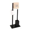 Stainless steel punch-free paper towel holder cross-border two-in-one standing paper roll holder cleaning brush floor-standing toilet brush