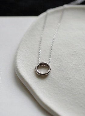 纯银十字链女个性简约项链