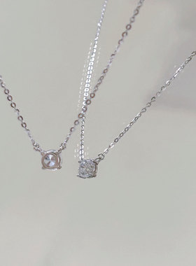 爆闪！赵露思同款鼻屎钻纯银项链