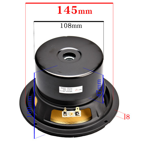 精全DIY发烧音箱 6.5寸低音扬声器中低音喇叭单元K6.5S升级SS6.5R-图1