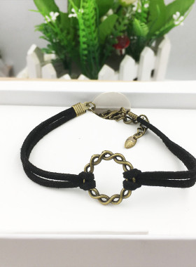 赵丽颖同款原宿皮质螺纹锁骨链