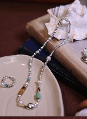 爆闪碎银子925纯银项链