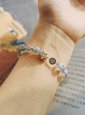 天然月光石原创水晶手串