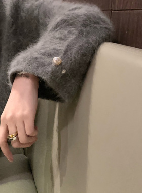 雪花珍珠一字衣领衬衫袖口女胸针