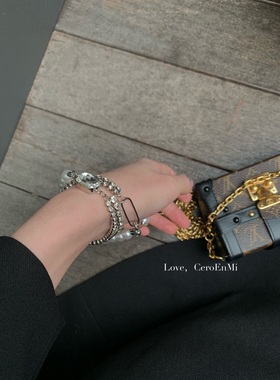 搭配珍珠ceroenmi钻链拼接女电镀