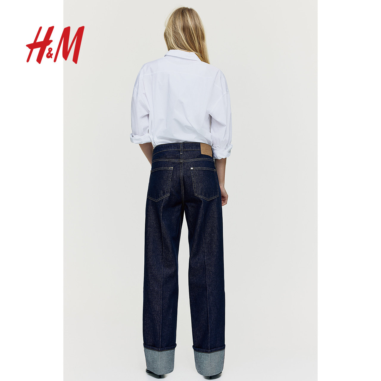 HM女装牛仔裤中缝线牛仔裤5袋式中腰修身日常简约长裤1222679,淘宝优惠券,粉丝福利购,淘宝优惠卷