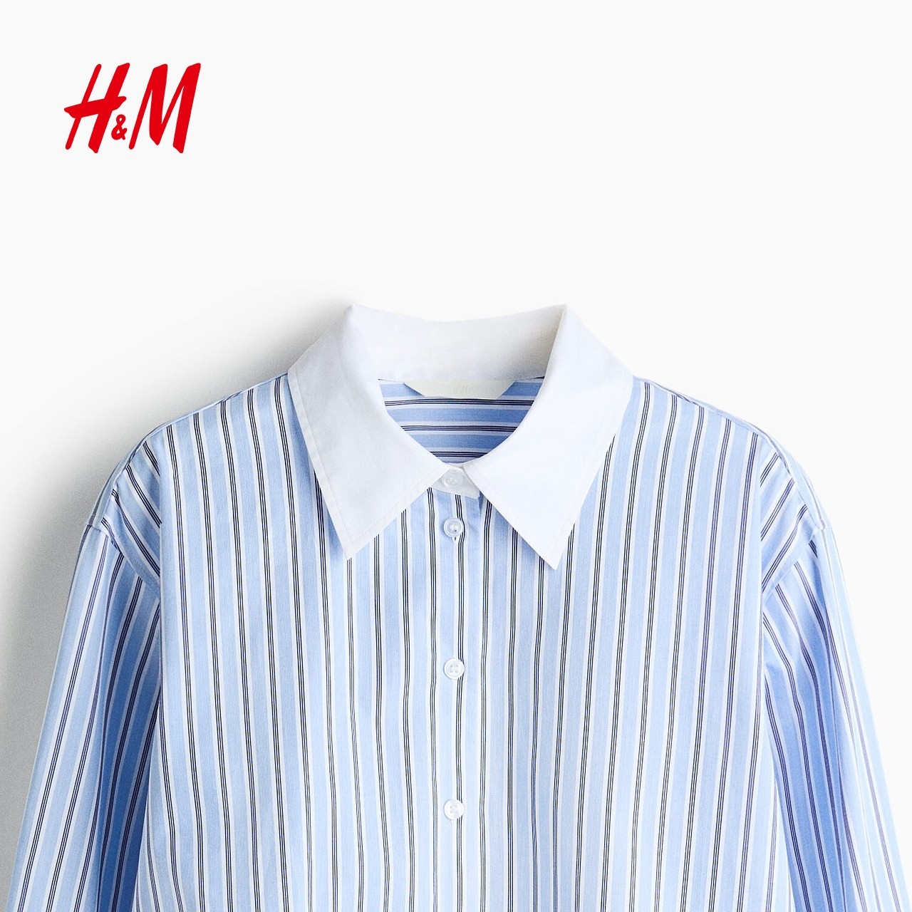 HM2026春季新款女装棉府绸衬衫1322417,淘宝优惠券,粉丝福利购,淘宝优惠卷