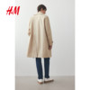 HM men's windbreaker French commuter coat lightweight and comfortable lapel mid-length fashionable coat 1262251