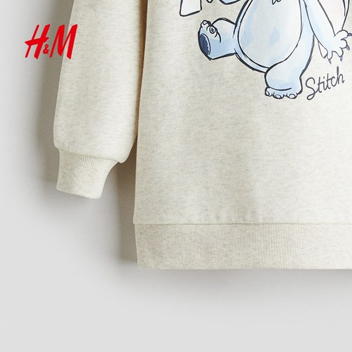 【迪士尼系列】HM童装儿童女童裙子冬季新款宽松卫衣裙1315518 - 图3