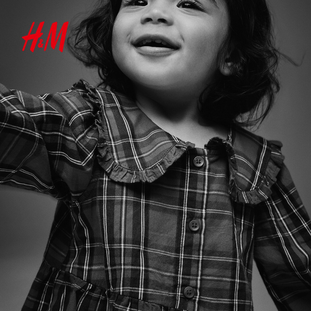 HM童装女婴裙子冬季新年红色衬衫式格纹连衣裙1300325,淘宝优惠券,粉丝福利购,淘宝优惠卷