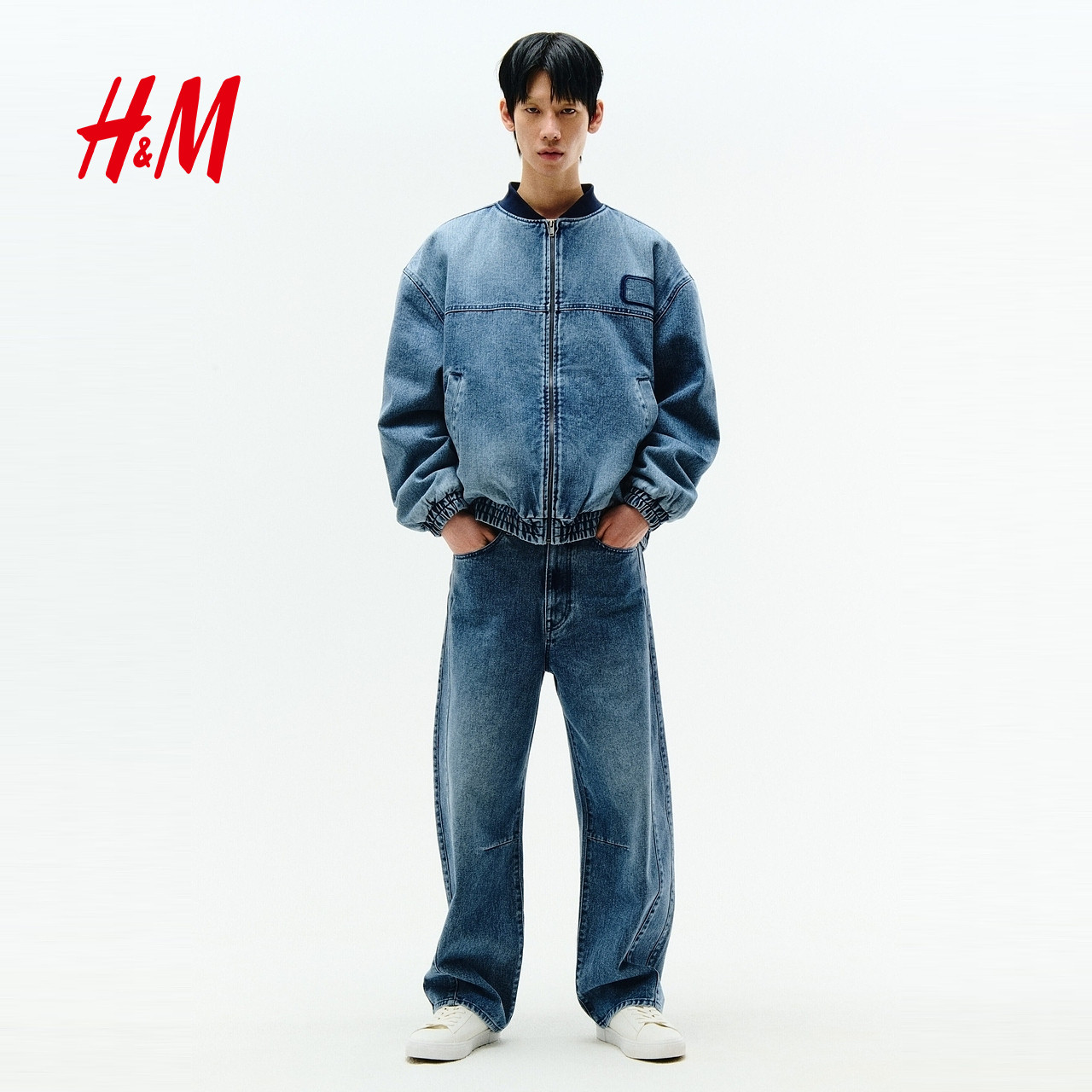 【新年系列】HM男装棉衣夹棉美式丹宁拉链牛仔外套棉服1307973,淘宝优惠券,粉丝福利购,淘宝优惠卷