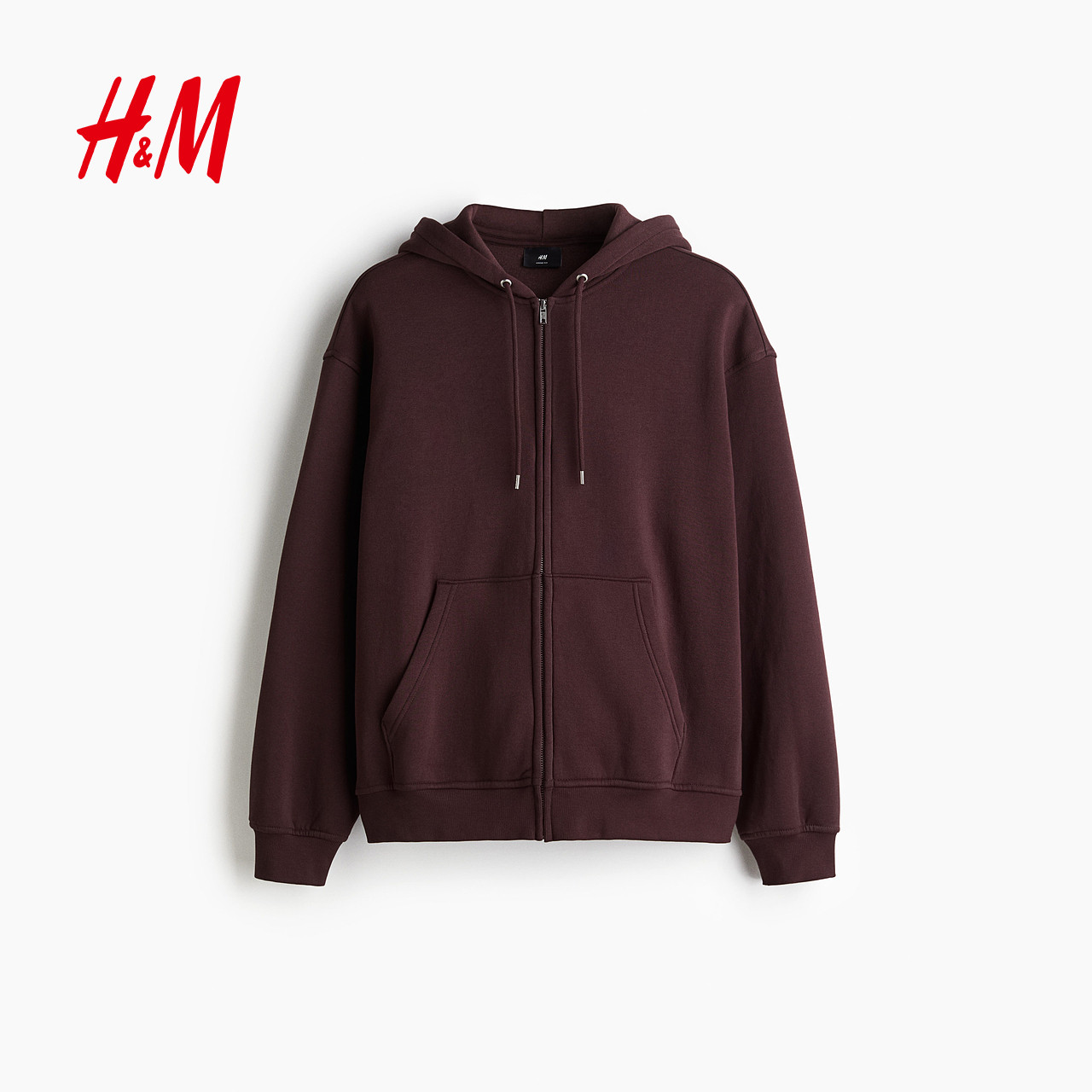 HM男装女装卫衣冬季新款情侣装梅红色拉链连帽外套开衫1308010,淘宝优惠券,粉丝福利购,淘宝优惠卷