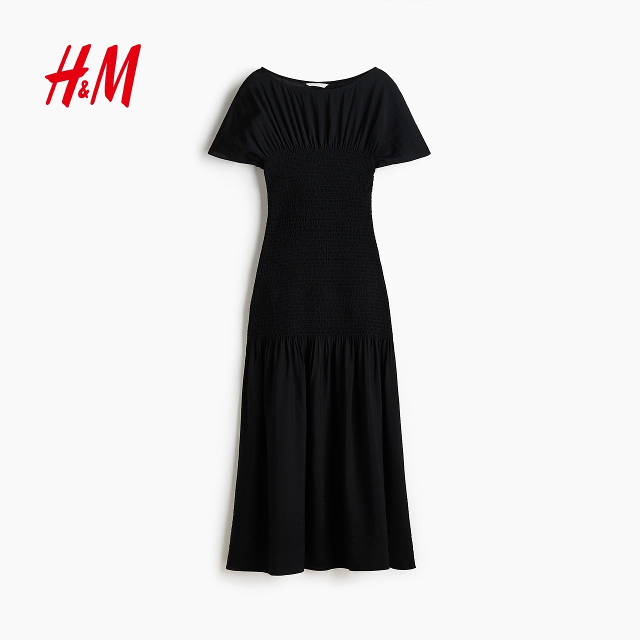 HM2026春季新款女装缩褶连衣裙1322337,淘宝优惠券,粉丝福利购,淘宝优惠卷