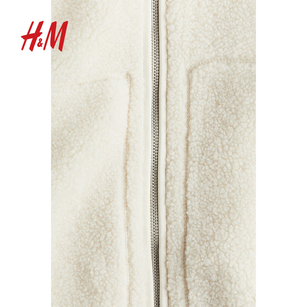 HM女装短外套冬季立领泰迪绒摇粒绒宽松保暖仿羊羔绒开衫1226826,淘宝优惠券,粉丝福利购,淘宝优惠卷