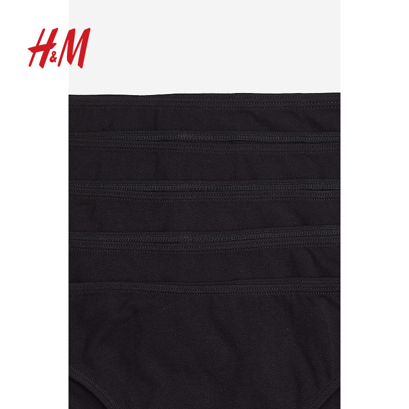 HM女士内衣内裤5条装秋季舒适柔软棉质三角内裤1230564