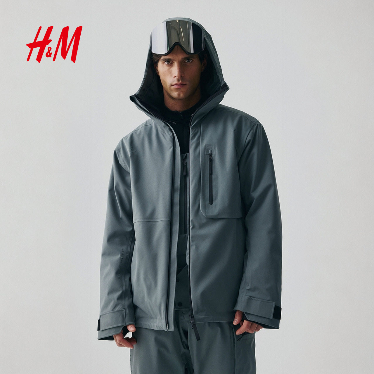 【H&M MOVE StormMove™】男装夹克冬季户外滑雪连帽外套1299891,淘宝优惠券,粉丝福利购,淘宝优惠卷