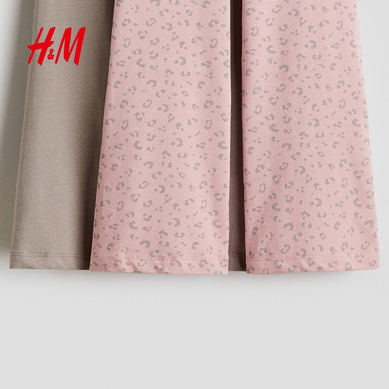 HM冬季童装儿童女童2件装汗布喇叭打底裤1291272,淘宝优惠券,粉丝福利购,淘宝优惠卷