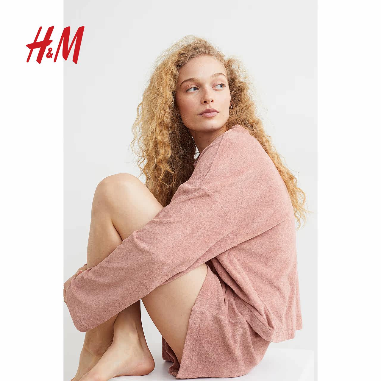 hm女士内衣睡衣套装毛绒质感短裤 HM睡衣/家居服套装