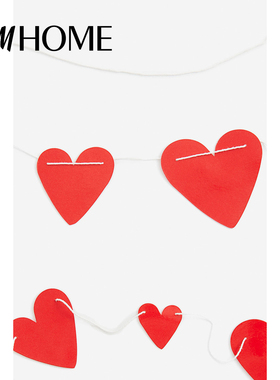 HM HOME家居饰品摆件春季红色心形纸片拉花装饰1199001