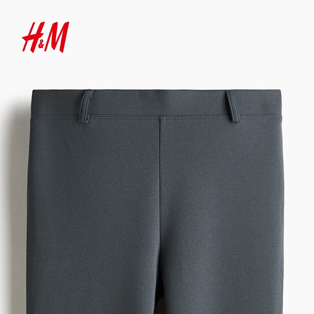 HM Women's Pants 2026 Summer New Capri Pants Elastic High Waist Three-Pottoming Bottoming Casual Pants 1348984