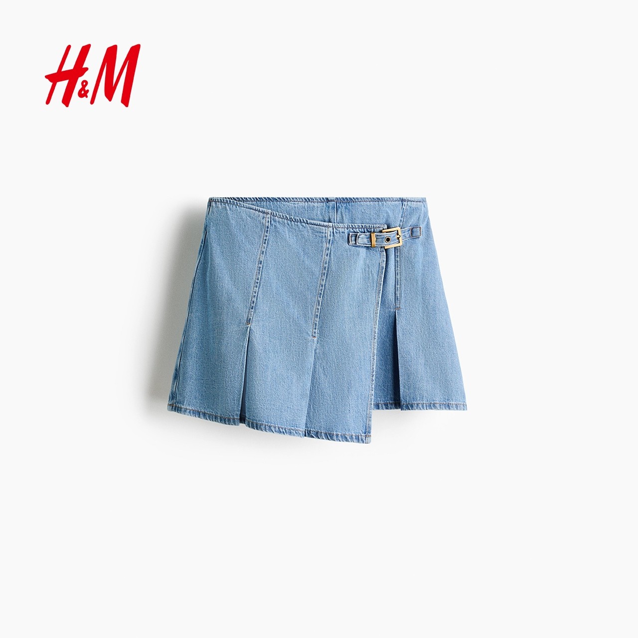 【新年系列】HM女装裤子围裹式丹宁牛仔时尚休闲短裙裤1324104,淘宝优惠券,粉丝福利购,淘宝优惠卷