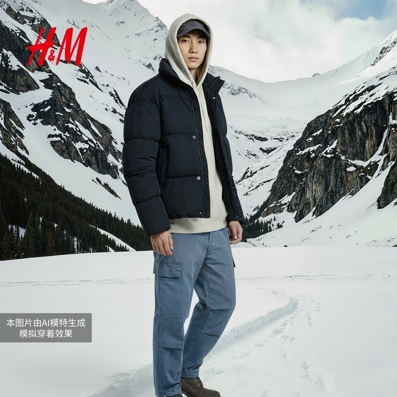 HM男装棉服冬季防水外出棉衣休闲冬装夹棉外套1300940,淘宝优惠券,粉丝福利购,淘宝优惠卷
